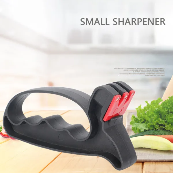 Knife Sharpener Handheld Scissor Blade Sharpening Convenient Kitchen Tools Grindstone 2 In 1 Kitchen Gadgets - Image 4