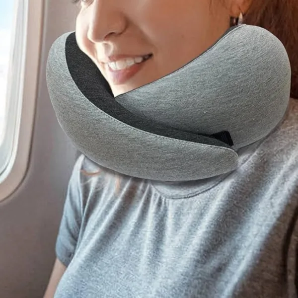 Travel Neck Pillow Non-Deformed Airplane Pillow Travel Neck Cushion Durable U-Shaped Travel Memory Cotton Nap Neck Pillow - Image 3