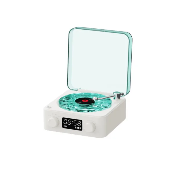 Retro Turntable Speaker Wireless Bluetooth-compatible 5.0 Vinyl Record Player Stereo Sound With White Noise RGB Projection Lamp Effect - Image 9