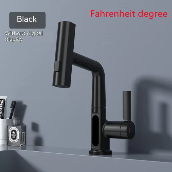 Intelligent Digital Display Faucet Pull-out Basin Faucet Temperature Digital Display Rotation - Image 15