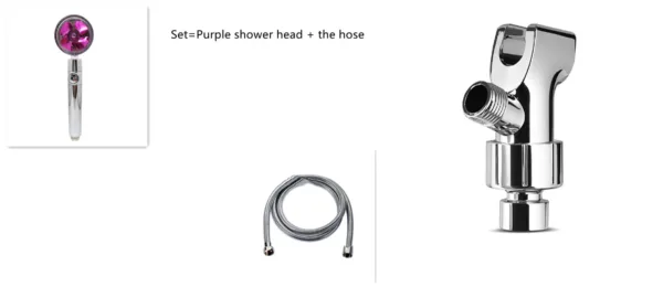 Shower Head Water Saving Flow 360 Degrees Rotating With Small Fan ABS Rain High Pressure Spray Nozzle Bathroom Accessories - Image 82