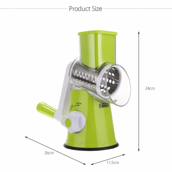 Vegetable Cutter Round Mandoline Slicer Potato Julienne Carrot Grater Cheese - Image 2