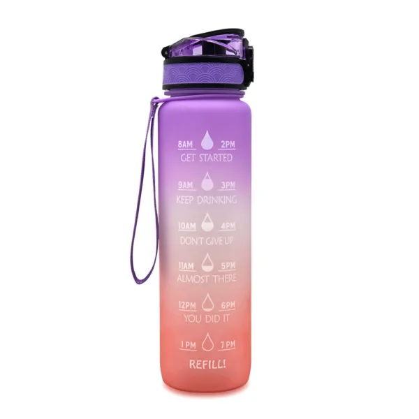 1L Tritan Water Bottle With Time Marker Bounce Cover Motivational Water Bottle Cycling Leakproof Cup For Sports Fitness Bottles - Image 9