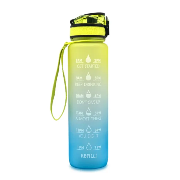 1L Tritan Water Bottle With Time Marker Bounce Cover Motivational Water Bottle Cycling Leakproof Cup For Sports Fitness Bottles - Image 8