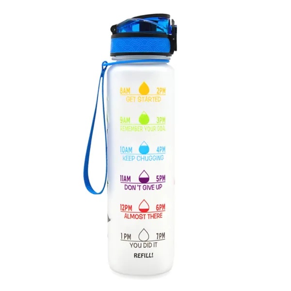 1L Tritan Water Bottle With Time Marker Bounce Cover Motivational Water Bottle Cycling Leakproof Cup For Sports Fitness Bottles - Image 16