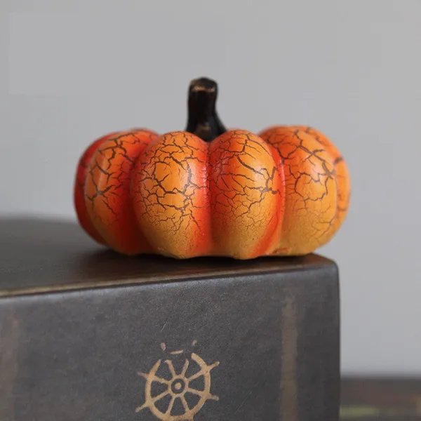 New Halloween Pumpkin Lantern Simulation Pumpkin LED Candle Lamp Resin Luminous Pumpkin - Image 10