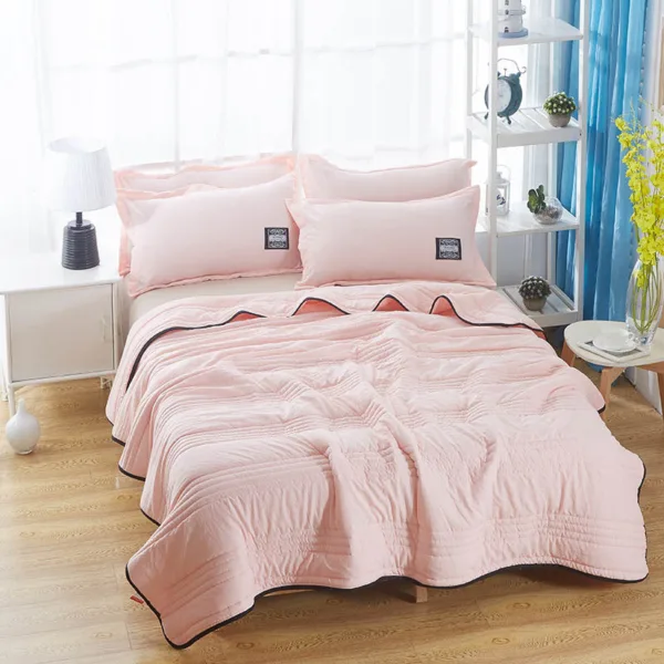 Cooling Blankets Pure Color Summer Quilt Plain Summer Cool Quilt Compressible Air-conditioning Quilt Quilt Blanket - Image 3