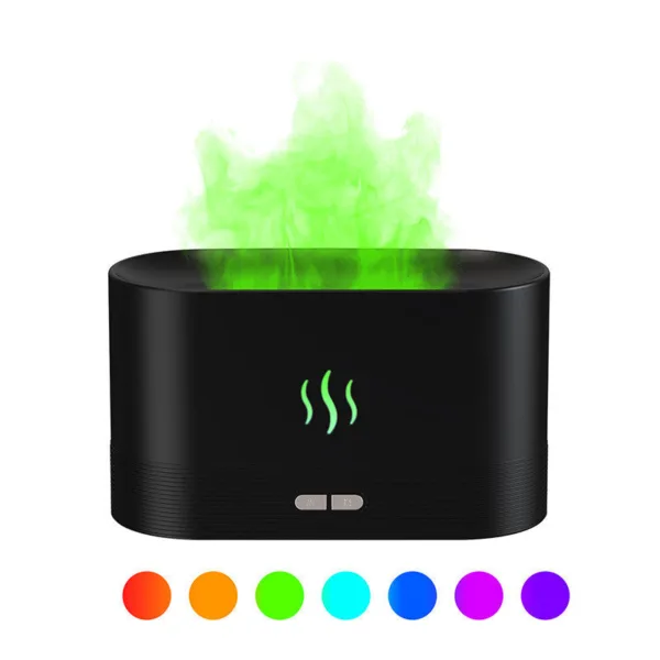 Aroma Diffuser With Flame Light Mist Humidifier Aromatherapy Diffuser With Waterless Auto-Off Protection For Spa Home Yoga Office - Image 22