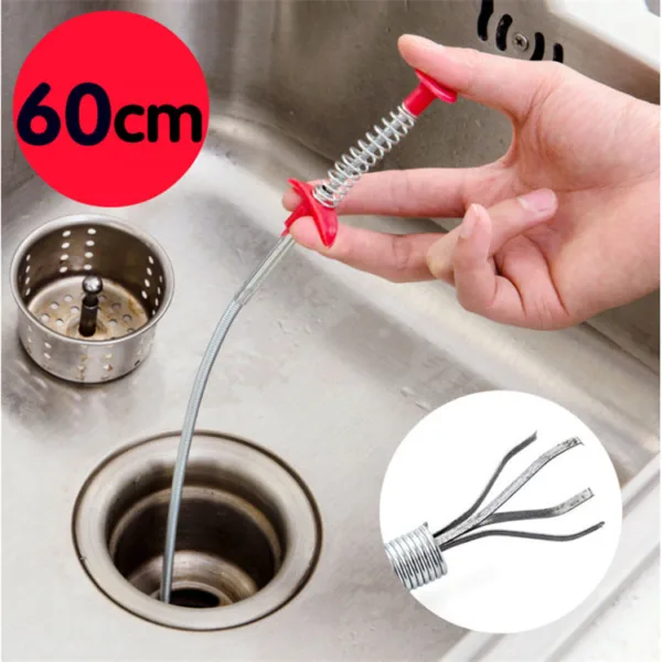 60CM Sewer Dredger Spring Pipe Dredging Tool Household Hair Cleaner Drain Clog Remover Cleaning Tools Household For Kitchen Sink Kitchen Gadgets - Image 12