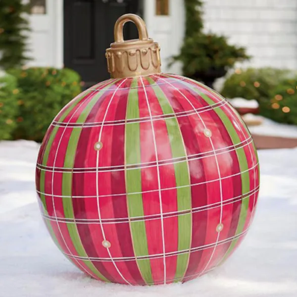 Christmas Ornament Ball Outdoor Pvc 60CM Inflatable Decorated Ball PVC Giant Big Large Balls Xmas Tree Decorations Toy Ball - Image 9