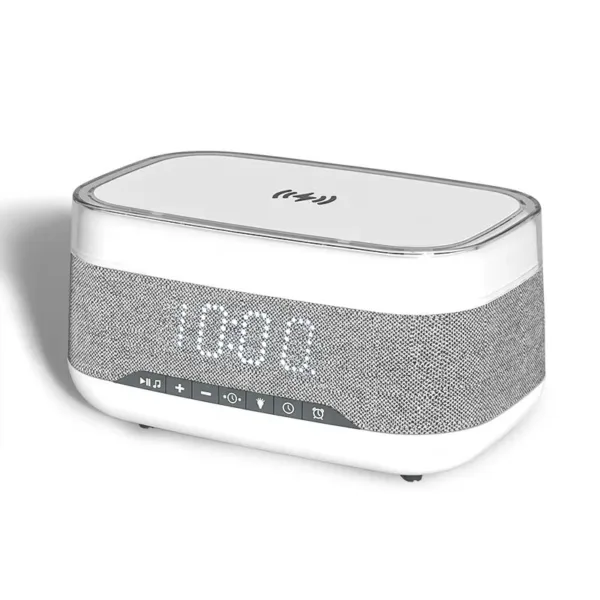 Intelligent Multifunctional Alarm Clock Bluetooth Speaker Wireless Charger Fast Charge Clock Atmosphere Night Light Home Decor - Image 6