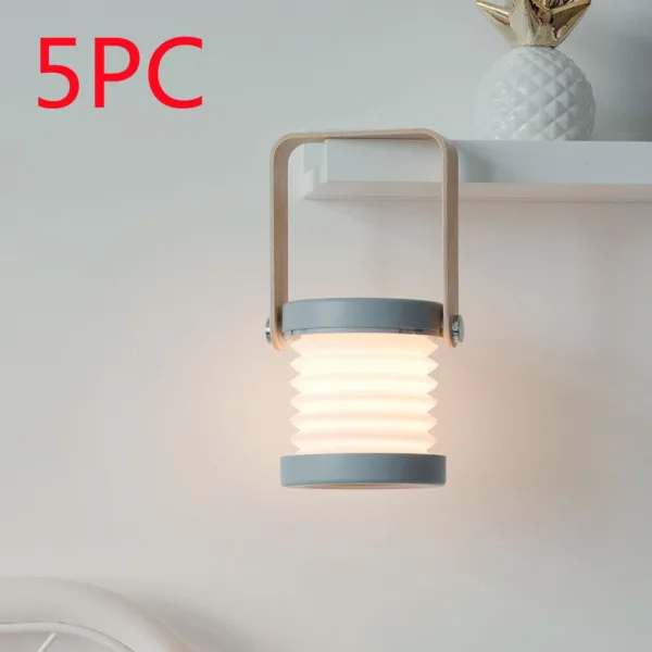 Foldable Touch Dimmable Reading LED Night Light Portable Lantern Lamp USB Rechargeable For Home Decor - Image 14