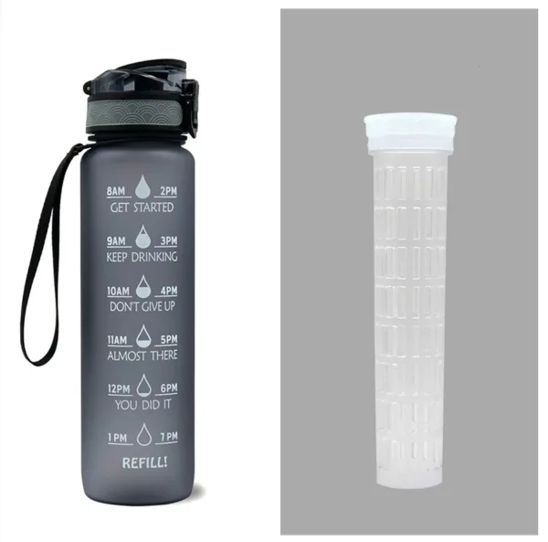 1L Tritan Water Bottle With Time Marker Bounce Cover Motivational Water Bottle Cycling Leakproof Cup For Sports Fitness Bottles - Image 36