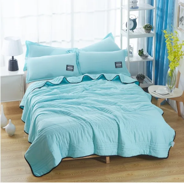 Cooling Blankets Pure Color Summer Quilt Plain Summer Cool Quilt Compressible Air-conditioning Quilt Quilt Blanket - Image 2