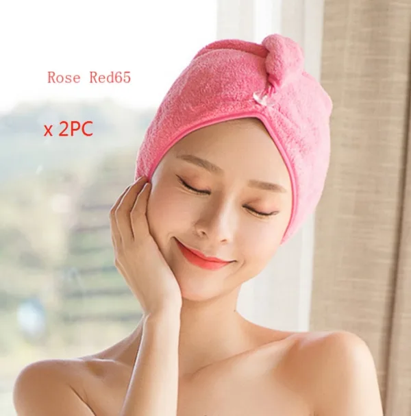 Women's Hair Dryer Cap, Absorbent Dry Hair Towel - Image 32