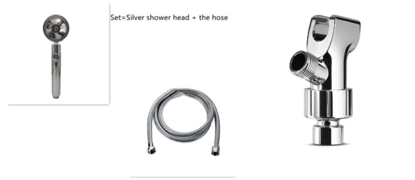 Shower Head Water Saving Flow 360 Degrees Rotating With Small Fan ABS Rain High Pressure Spray Nozzle Bathroom Accessories - Image 81