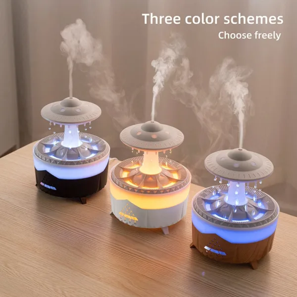 New UFO Raindrop Humidifier Water Drop Air Humidifier USB Aromatherapy Essential Oils Aroma Air Diffuser Household Mist Maker Home Decor - Image 2