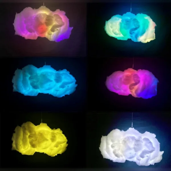 USB Cloud Light APP Control Music Synchronization 3D RGBIC Ambient Light Lightning Simulation Clouds Bedroom Room Light - Image 4