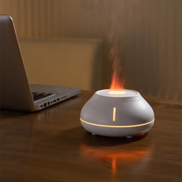 New Humidifier Colorful Simulation Flame Aroma Diffuser Desktop Creativity Humidifier For Home Room - Image 3