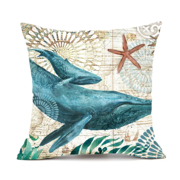 Cushion Covers Sea Turtle Printed Throw Pillow Cases For Home Decor Sofa Chair Seat - Image 19