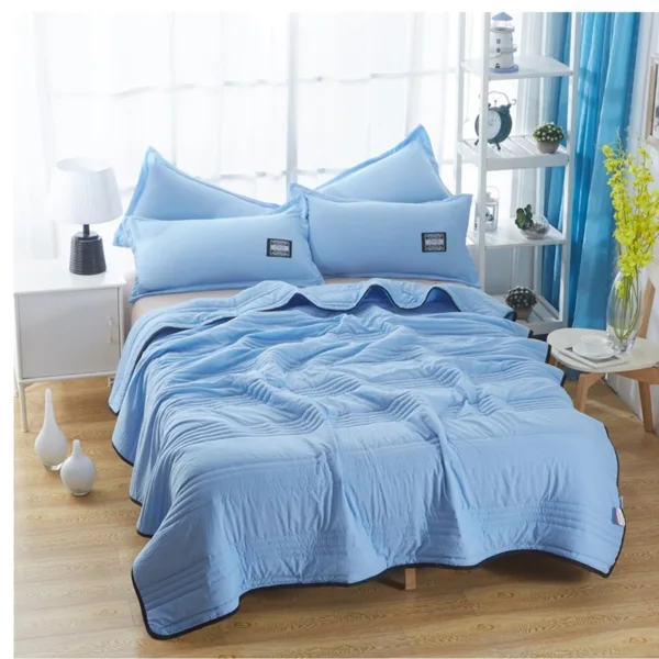 Cooling Blankets Pure Color Summer Quilt Plain Summer Cool Quilt Compressible Air-conditioning Quilt Quilt Blanket - Image 5