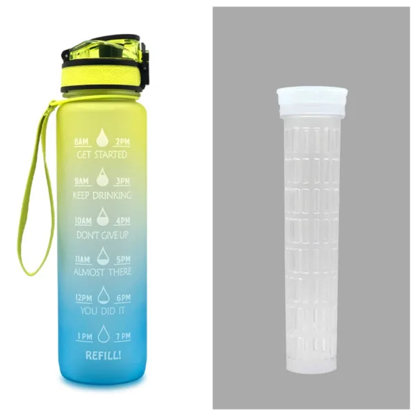 1L Tritan Water Bottle With Time Marker Bounce Cover Motivational Water Bottle Cycling Leakproof Cup For Sports Fitness Bottles - Image 41