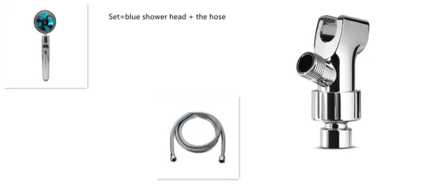 Shower Head Water Saving Flow 360 Degrees Rotating With Small Fan ABS Rain High Pressure Spray Nozzle Bathroom Accessories - Image 79