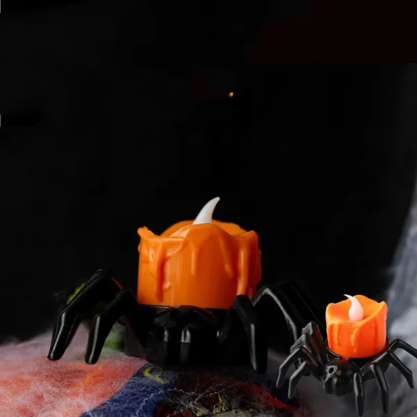 Halloween Festival Atmosphere Creative Halloween Spider Candlestick Ornaments - Image 2