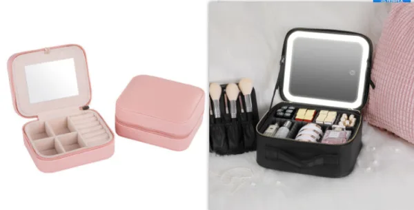 Smart LED Cosmetic Case With Mirror Cosmetic Bag Large Capacity Fashion Portable Storage Bag Travel Makeup Bags - Image 11