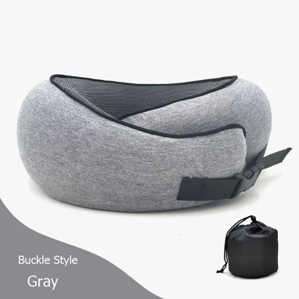 Travel Neck Pillow Non-Deformed Airplane Pillow Travel Neck Cushion Durable U-Shaped Travel Memory Cotton Nap Neck Pillow - Image 9