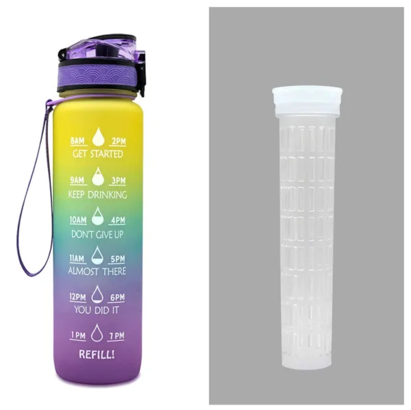 1L Tritan Water Bottle With Time Marker Bounce Cover Motivational Water Bottle Cycling Leakproof Cup For Sports Fitness Bottles - Image 38