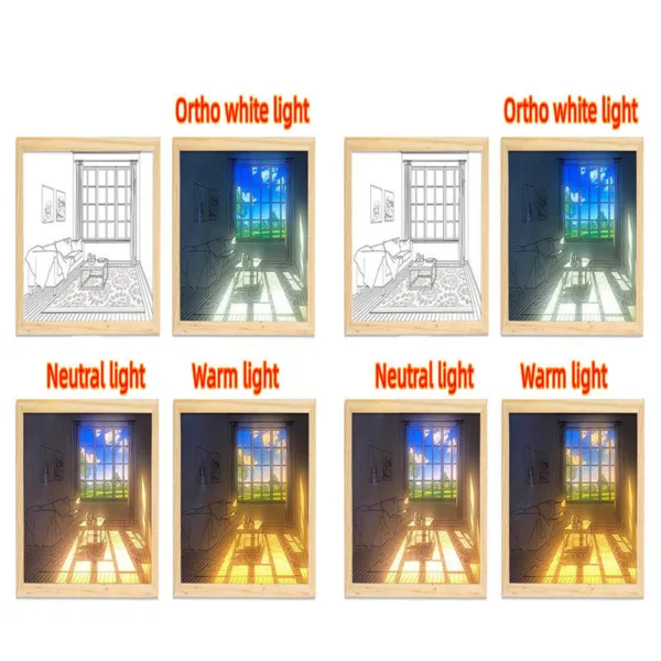 Illuminated Picture LED Decorative Light Painting Bedside Picture Style Creative Modern Simulate Sunshine Drawing Night Light Gift - Image 20