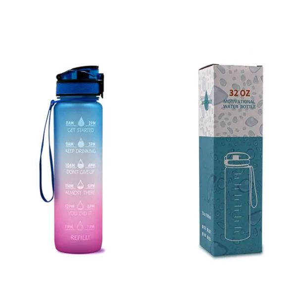 1L Tritan Water Bottle With Time Marker Bounce Cover Motivational Water Bottle Cycling Leakproof Cup For Sports Fitness Bottles - Image 20