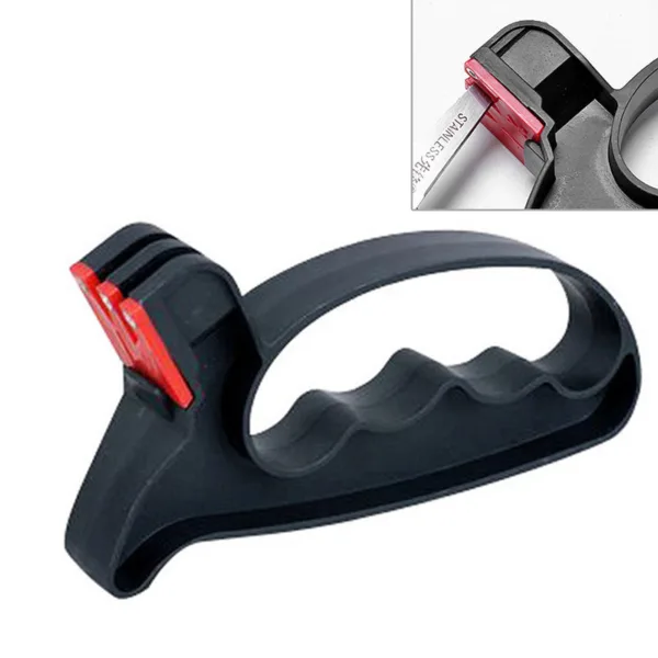 Knife Sharpener Handheld Scissor Blade Sharpening Convenient Kitchen Tools Grindstone 2 In 1 Kitchen Gadgets - Image 5