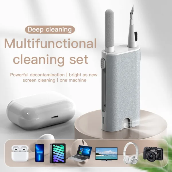 5 In 1 Screen Cleaner Kit Camera Phone Tablet Laptop Screen Cleaning Tools Earphone Cleaning Brush Pen For Office - Image 3