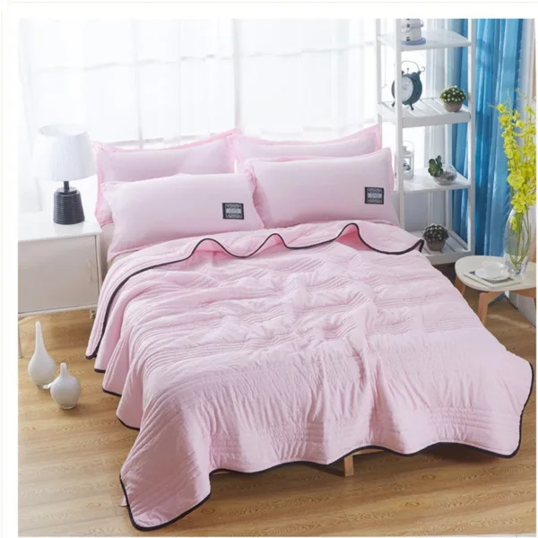 Cooling Blankets Pure Color Summer Quilt Plain Summer Cool Quilt Compressible Air-conditioning Quilt Quilt Blanket - Image 4