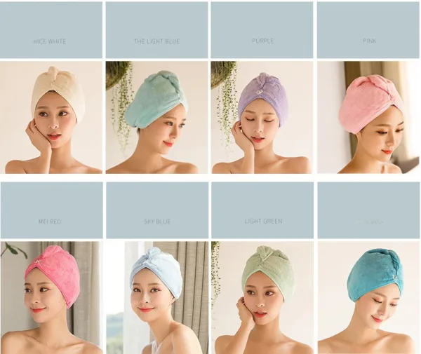 Women's Hair Dryer Cap, Absorbent Dry Hair Towel - Image 4