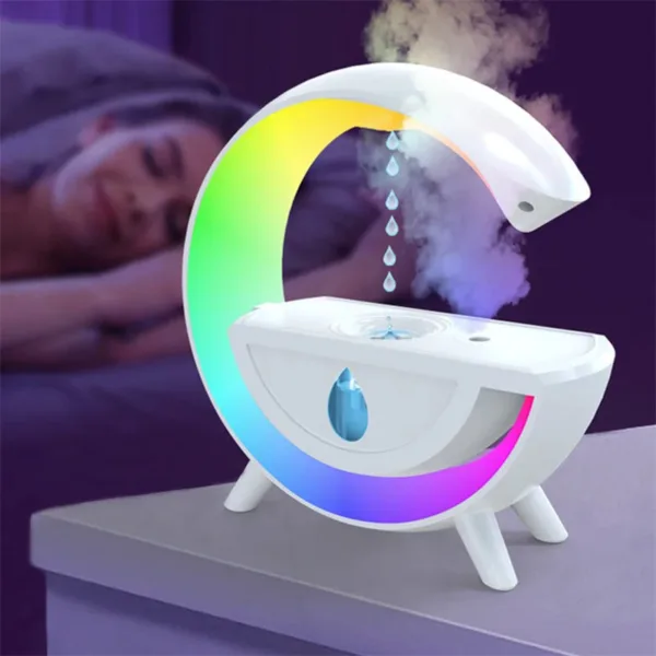 RGB Night Light Water Droplet Sprayer Anti-Gravity Air Humidifier 350ml Creative Home Office Mist Maker Diffuser Christmas Gift - Image 2