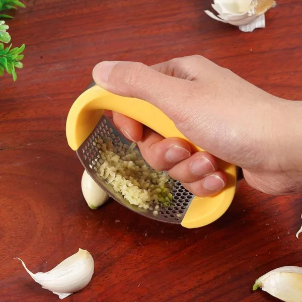 Stainless Steel Garlic Masher Garlic Press Household Manual Curve Fruit Vegetable Tools Kitchen Gadgets - Image 5