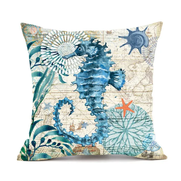 Cushion Covers Sea Turtle Printed Throw Pillow Cases For Home Decor Sofa Chair Seat - Image 20