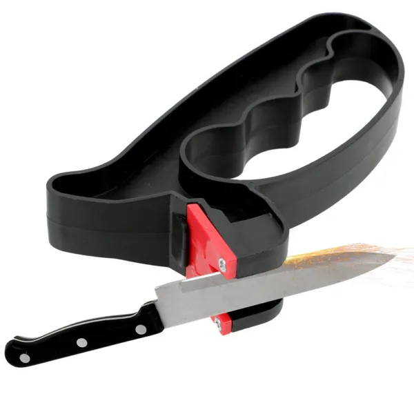 Knife Sharpener Handheld Scissor Blade Sharpening Convenient Kitchen Tools Grindstone 2 In 1 Kitchen Gadgets - Image 2