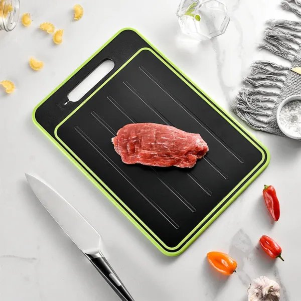 Double-side Cutting Board With Defrosting Function Chopping Board Kitchen Grinding Cutting Board With Knife Sharpener - Image 4