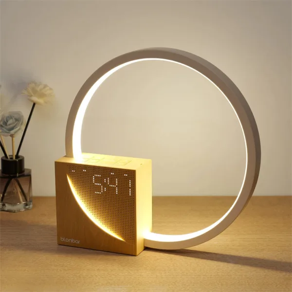 Bedside Lamp Touch Table Lamp With Natural Sounds, Desk Lamp With Alarm Clock, Touch Control 3 Levels Brightness Home Decor - Image 3