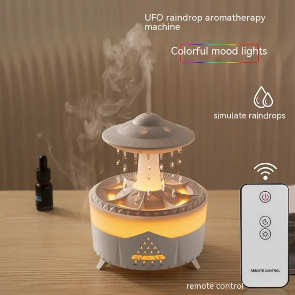 New UFO Raindrop Humidifier Water Drop Air Humidifier USB Aromatherapy Essential Oils Aroma Air Diffuser Household Mist Maker Home Decor - Image 6