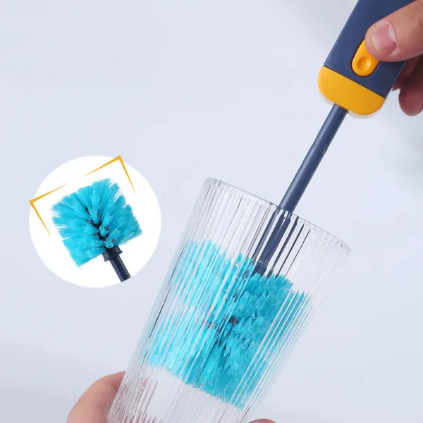 4 In 1 Bottle Gap Cleaner Brush Multifunctional Cup Cleaning Brushes Water Bottles Clean Tool Mini Silicone U-shaped Brush Kitchen Gadgets - Image 6