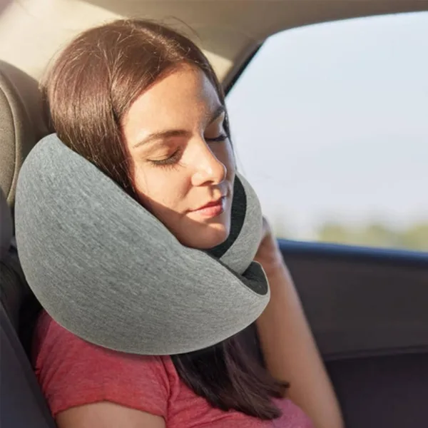 Travel Neck Pillow Non-Deformed Airplane Pillow Travel Neck Cushion Durable U-Shaped Travel Memory Cotton Nap Neck Pillow - Image 4