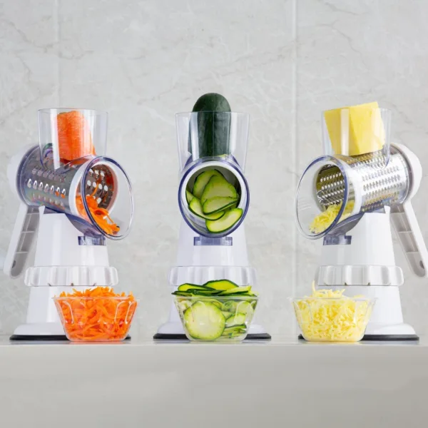 3 In 1 Vegetable Slicer Manual Kitchen Accessories Grater For Vegetable Cutter Round Chopper Mandolin Shredder Potato Home Kitchen Supplies Kitchen Gadgets - Image 2