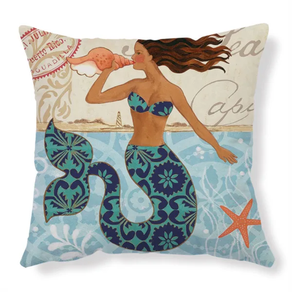 Cushion Covers Sea Turtle Printed Throw Pillow Cases For Home Decor Sofa Chair Seat - Image 15