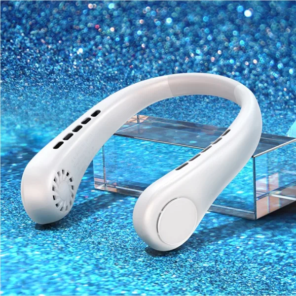 New Mini Neck Fan Portable Bladeless Hanging Neck Rechargeable Air Cooler Mini Summer Sports Fans - Image 7