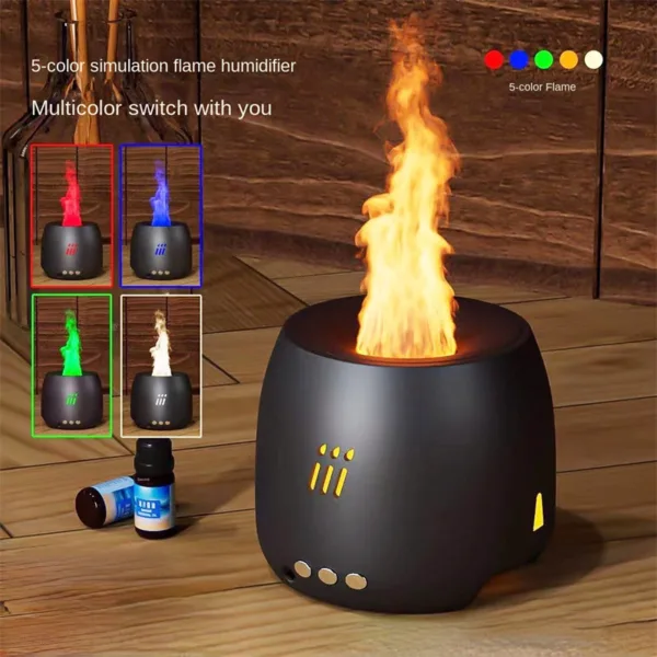 Flame Aroma Diffuser Air Humidifier Ultrasonic Cool Mist Maker Fogger Led Essential Oil Flame Lamp Difusor - Image 11